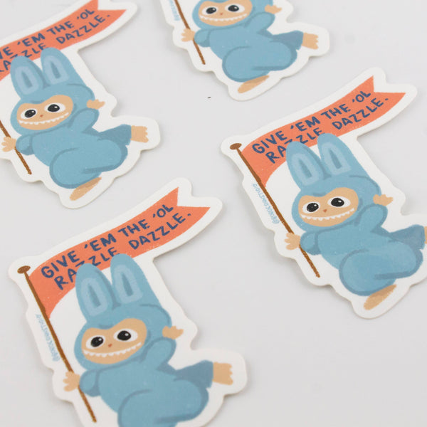 Give 'Em The Ol' Razzle Dazzle Little Monster Vinyl Sticker