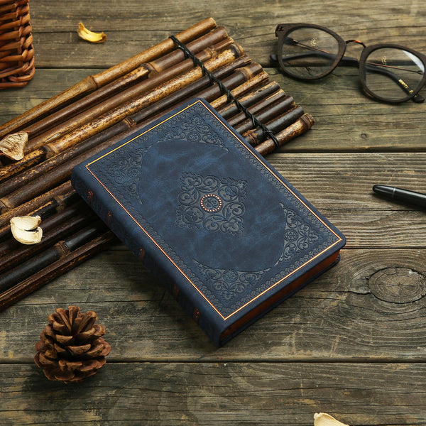 Dark Blue Vintage Classic Style Vegan Leather Journal