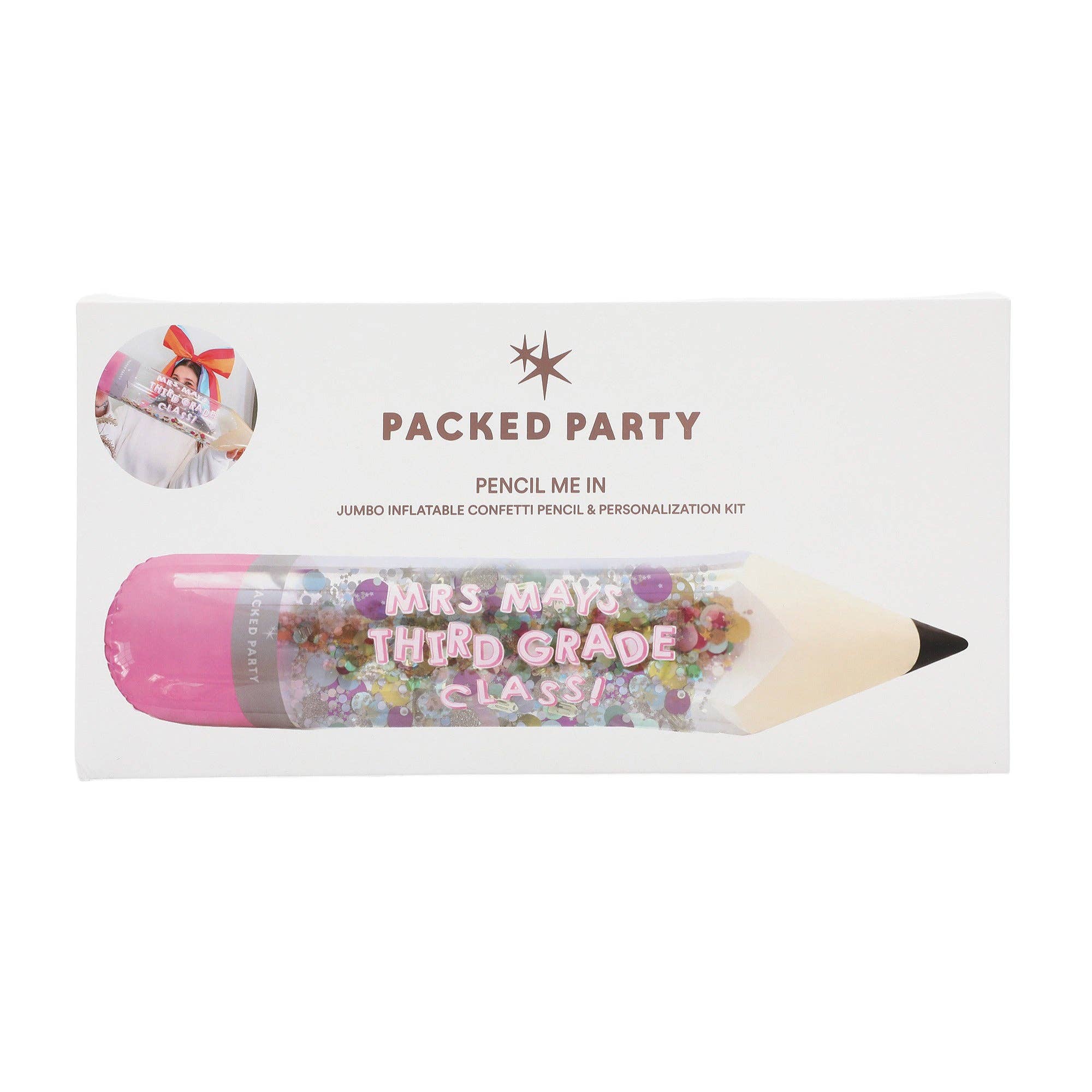 Pencil Me In Jumbo Inflatable Pencil and Sticker Kit