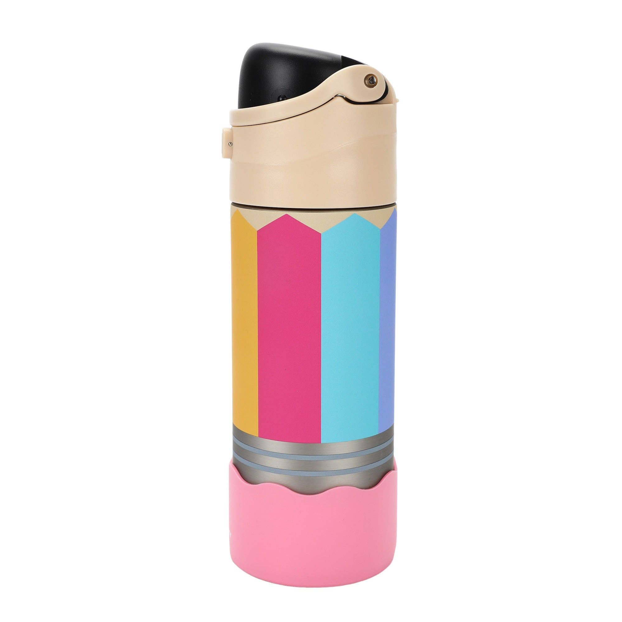 Write On! Pencil-Shaped 24oz Stainless Steel Water Bottle