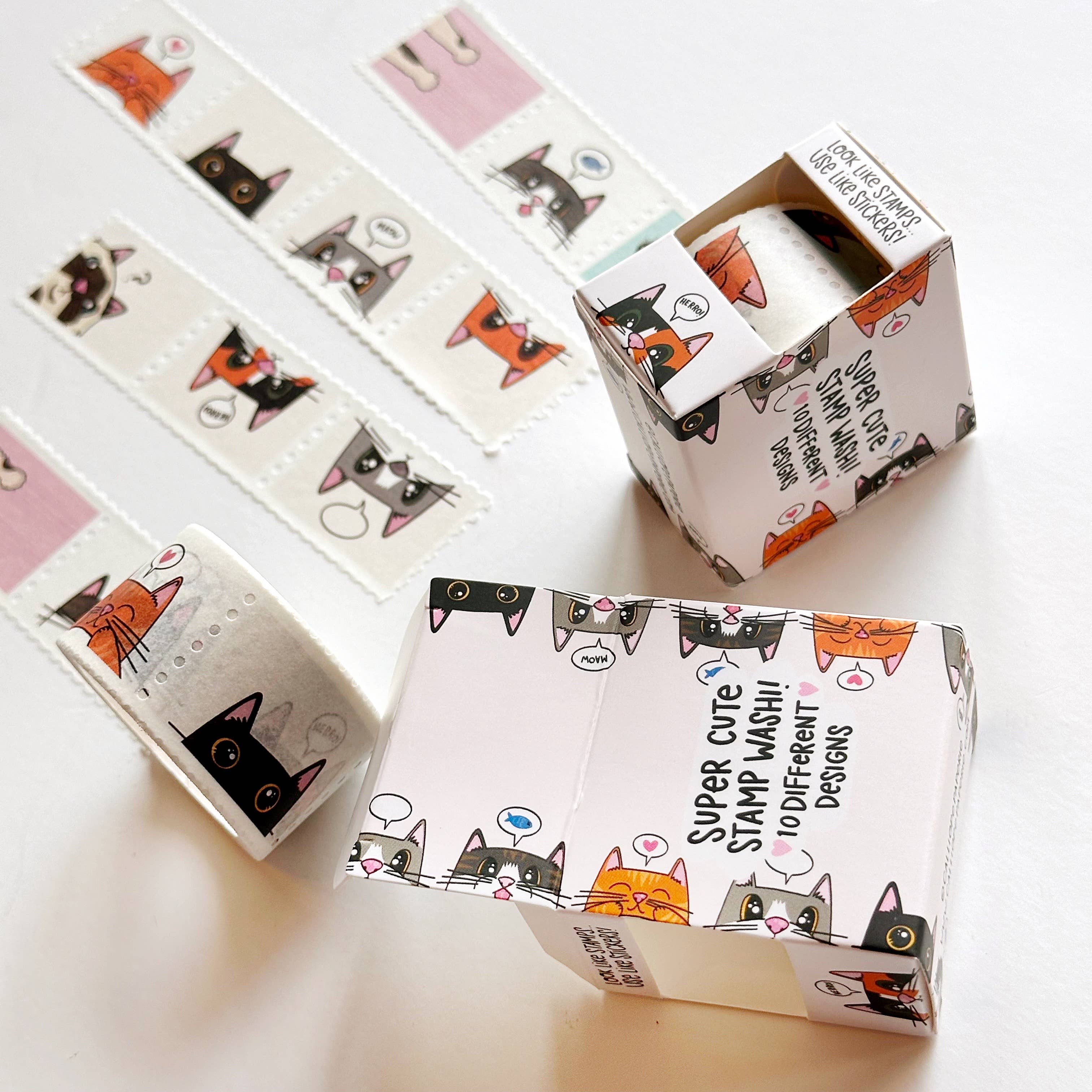 Mini Meows Faux-stage Stamp Washi