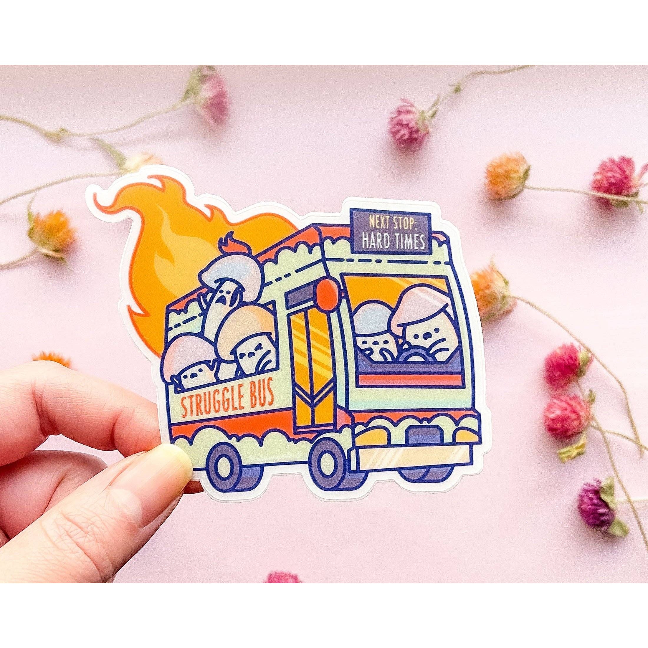 Struggle Bus Clear Vinyl Sticker