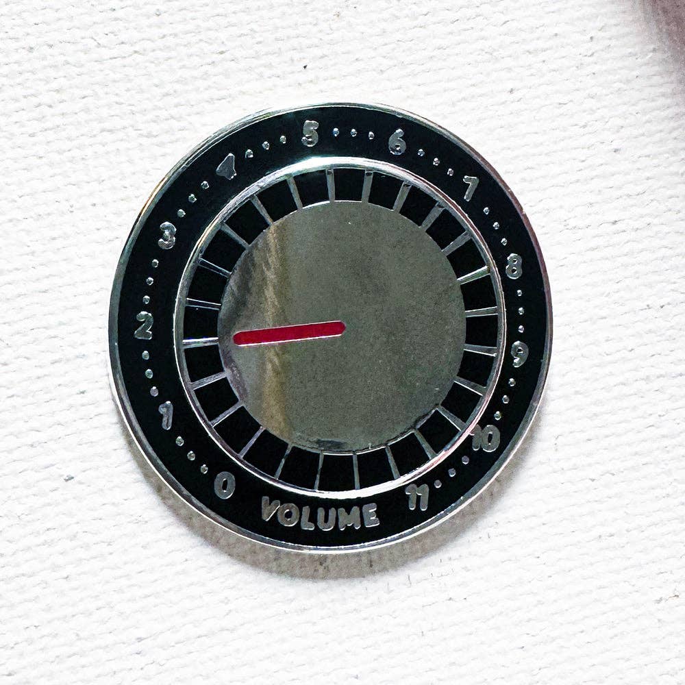 Amp Knob Interactive Enamel Pin