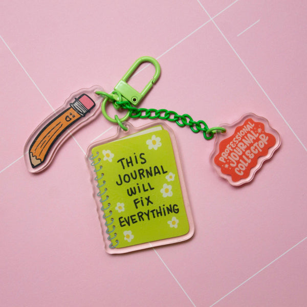 This Journal Will Fix Everything Trinket Charm Keychain