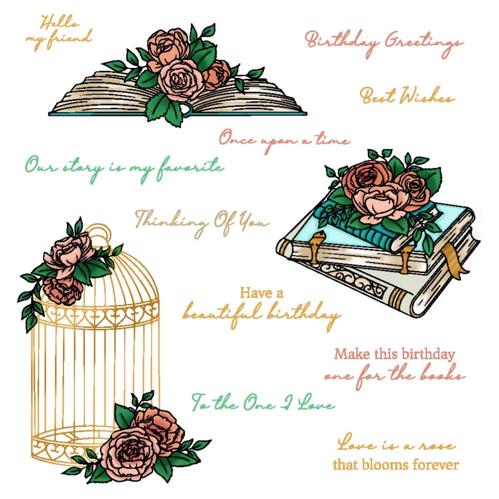 Love Is A Rose 6x8 Clear Stamp Set {Retired}