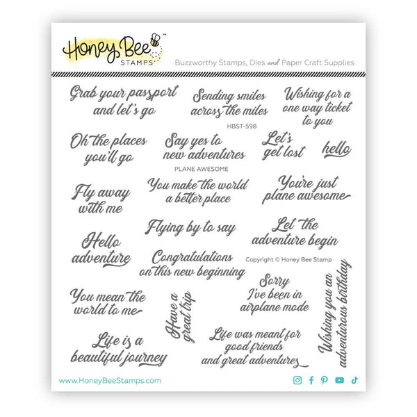 Plane Awesome 6" x 6" Clear Stamp Set