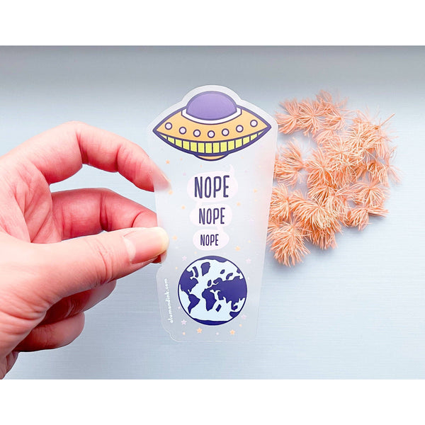 Alien Unvasion Clear Vinyl Sticker