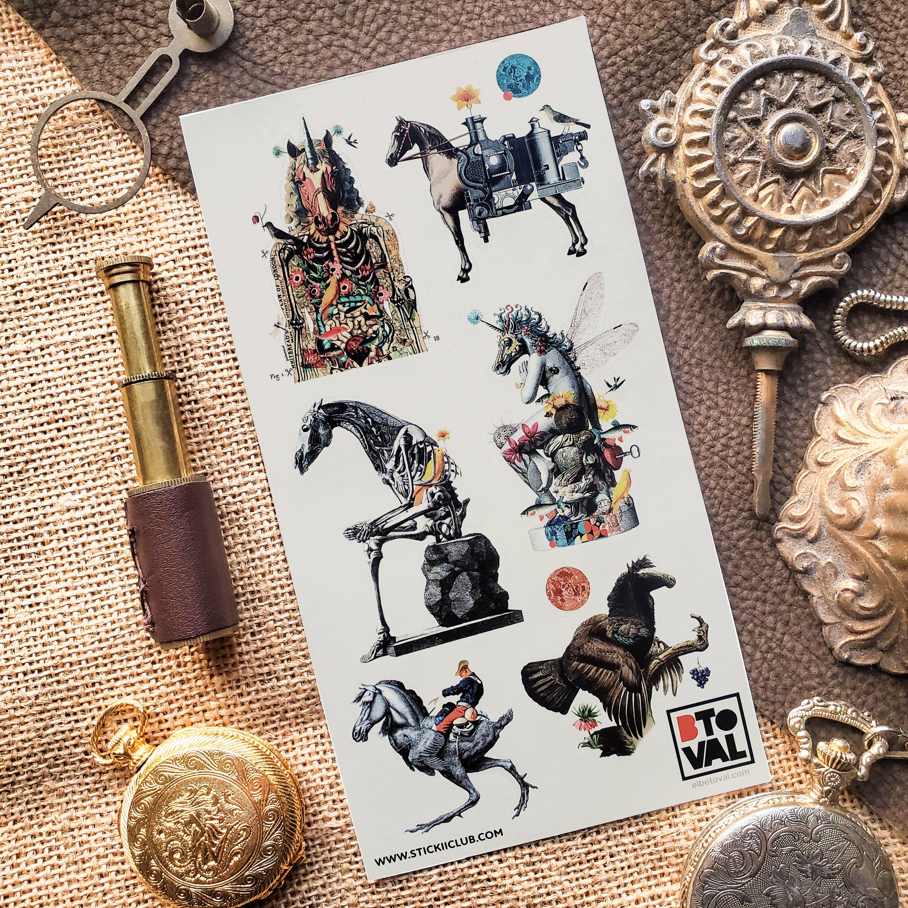 Fantastical Horses Sticker Sheet | @elbetoval