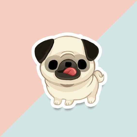 Pug Vinyl Sticker