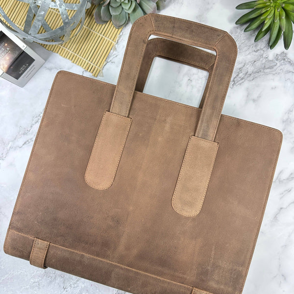 Bomber Brown Leather 96 Pen Zip Case