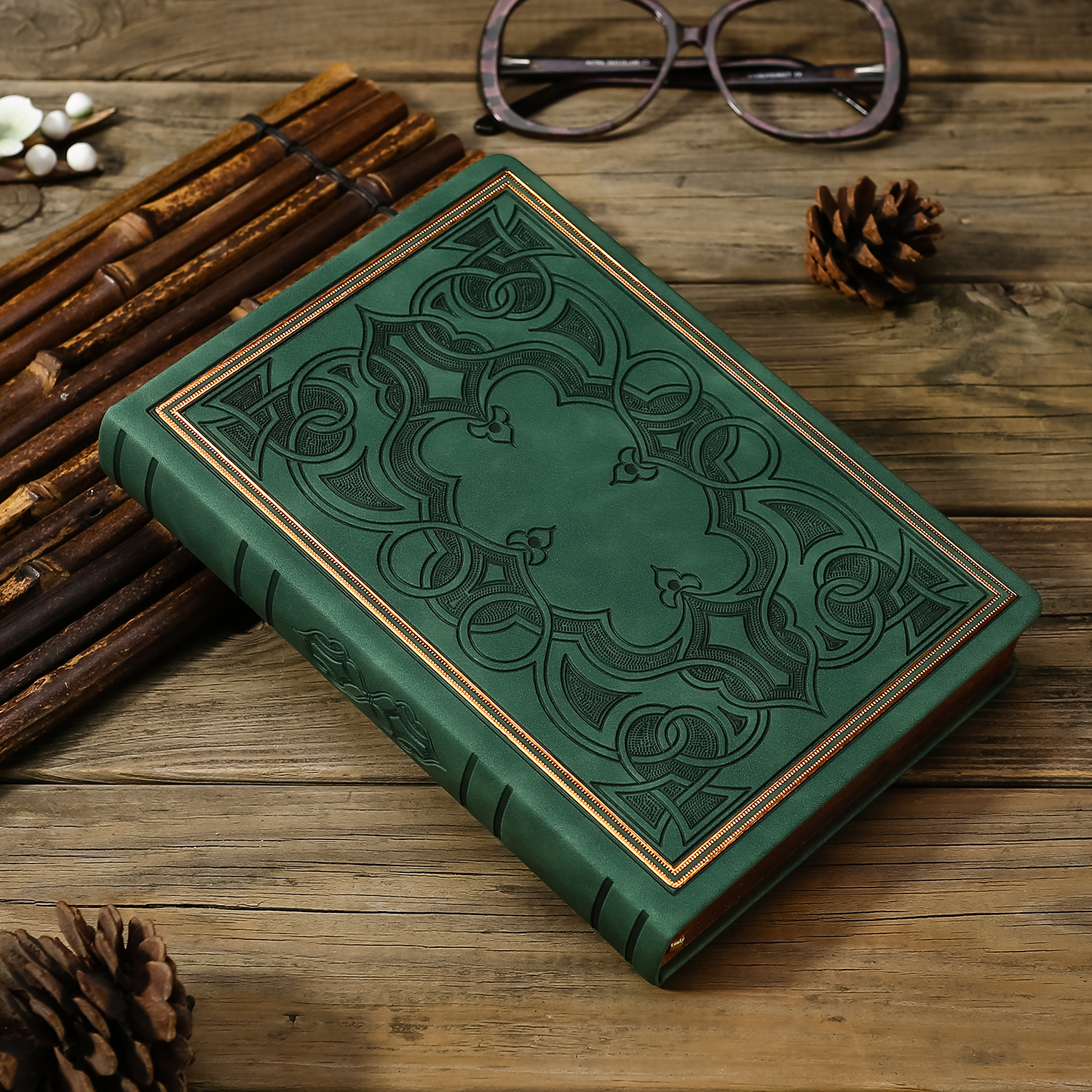 Green Antiqued Hardcover Journal
