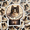 Stay Weird Elizabethan Cat 3" Vinyl Sticker