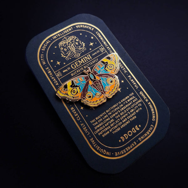 Zodiac Butterfly and Moth Enamel Pin Collection
