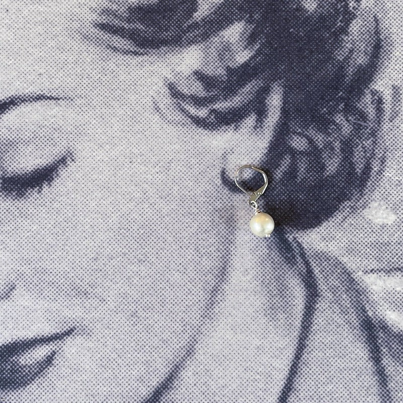 White Pearl Earrings | Repurposed Vintage