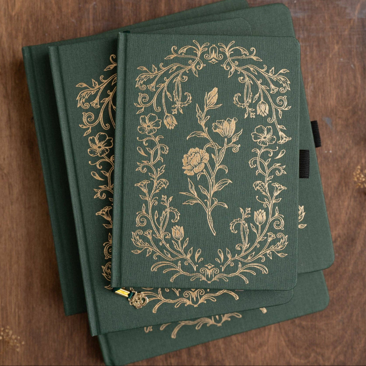 Antique Floral 8x8 Dot Grid Notebook