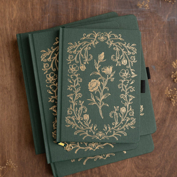 Antique Floral B5 Dot Grid Notebook