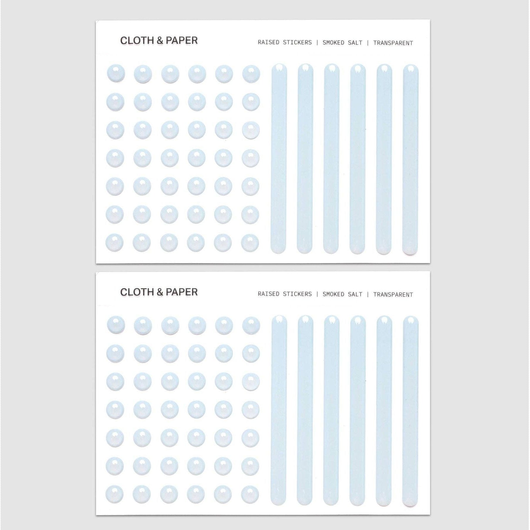 {coming soon!} Raised Transparent Sticker Set