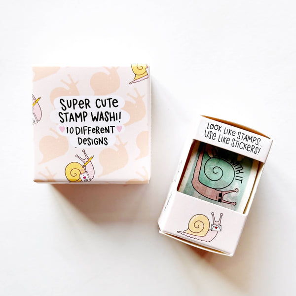 Ernie The Snail Faux-stage Stamp Washi