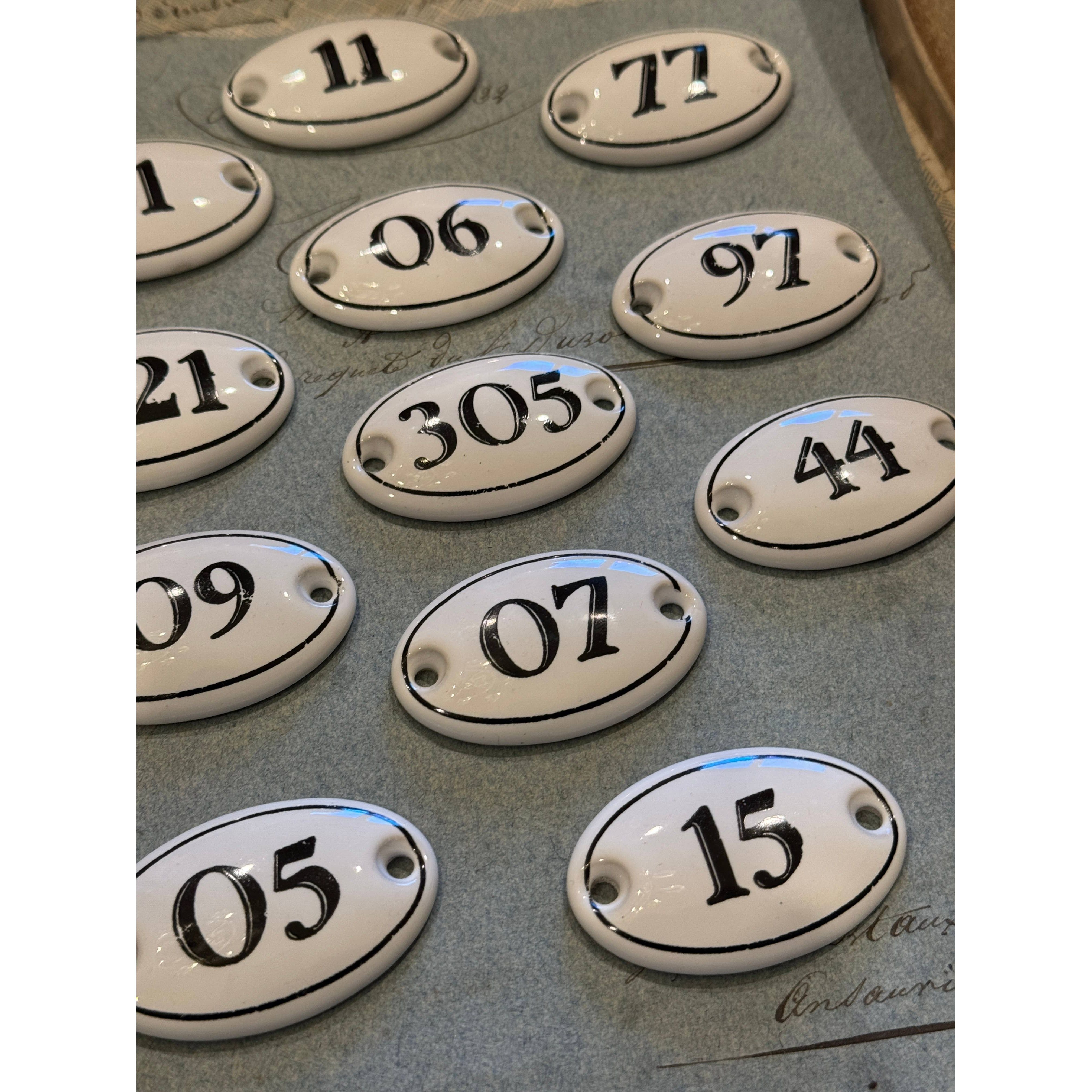 Porcelain Bisque Numbers