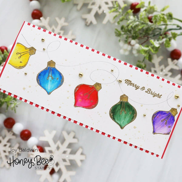 Christmas Lights 6x6 Clear Stamp Set | Vintage Gift Card Box Add-On {Retired}