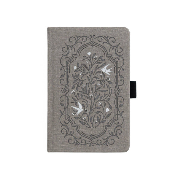 Songbird in Warm Gray Dot Grid Pocket Size Notebook