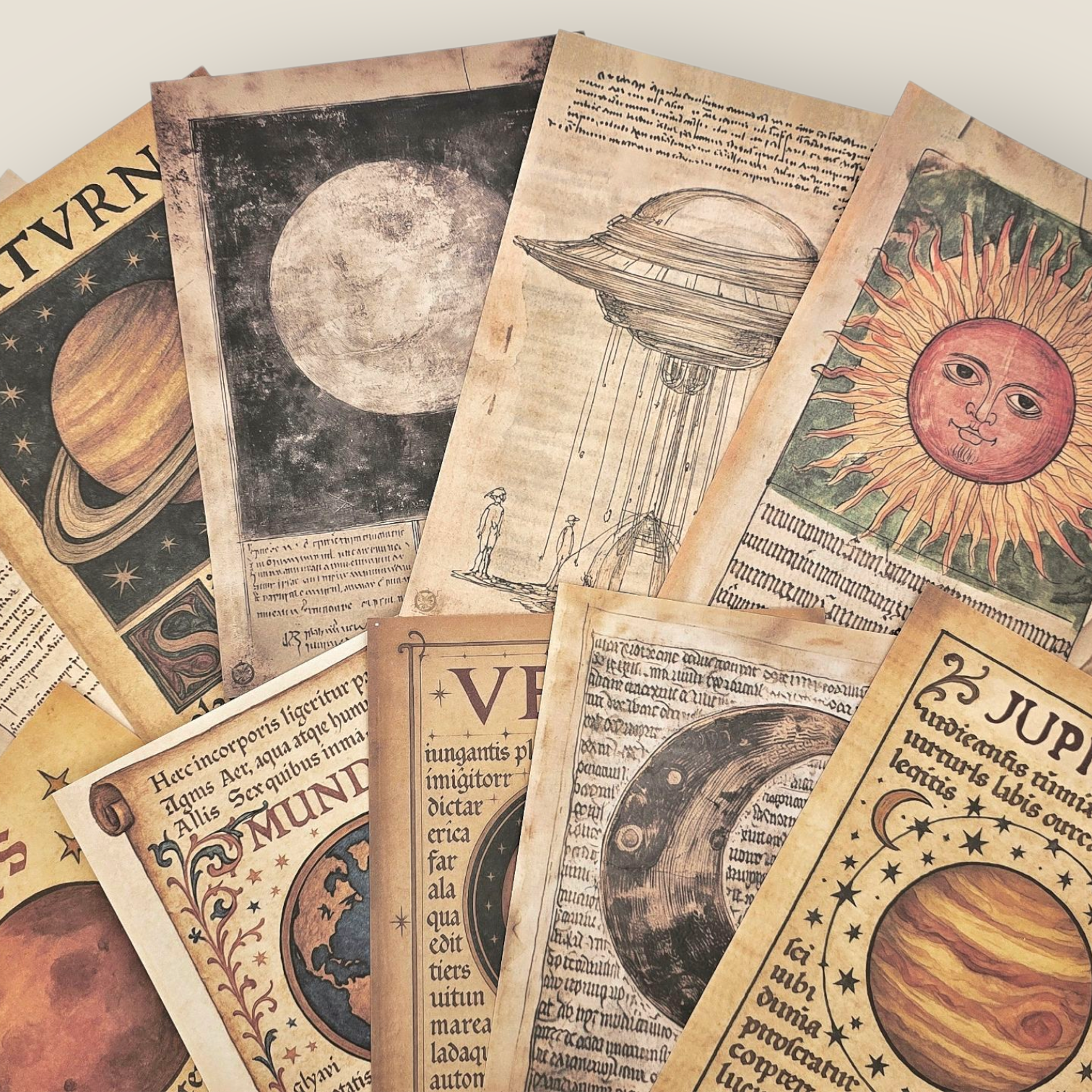 Vintage Astronomy A5 Paper Set