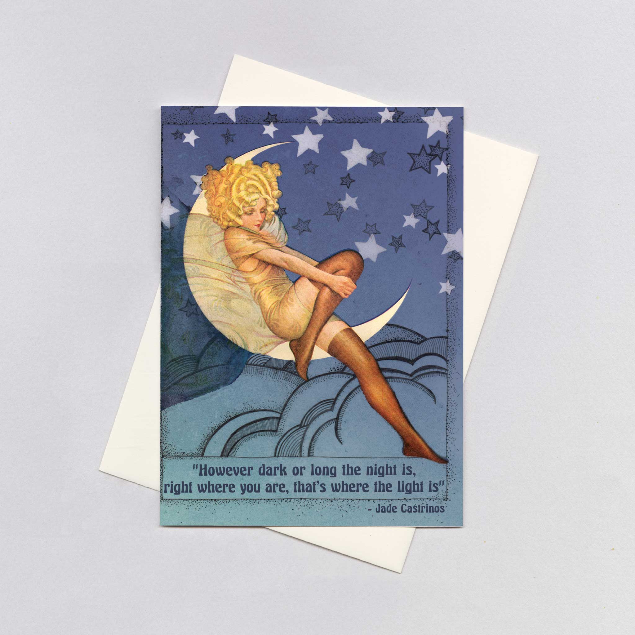 However Dark or Long the Night... Encouragement Card