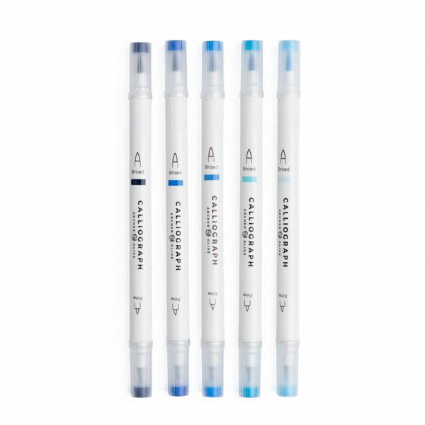 Indigo Hues 5pc Pen Sets | Acryolgraphs or Calliographs