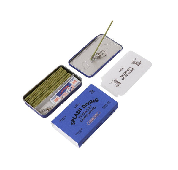 Splash Diving Incense 70pk in Metal Case/Burning Tray