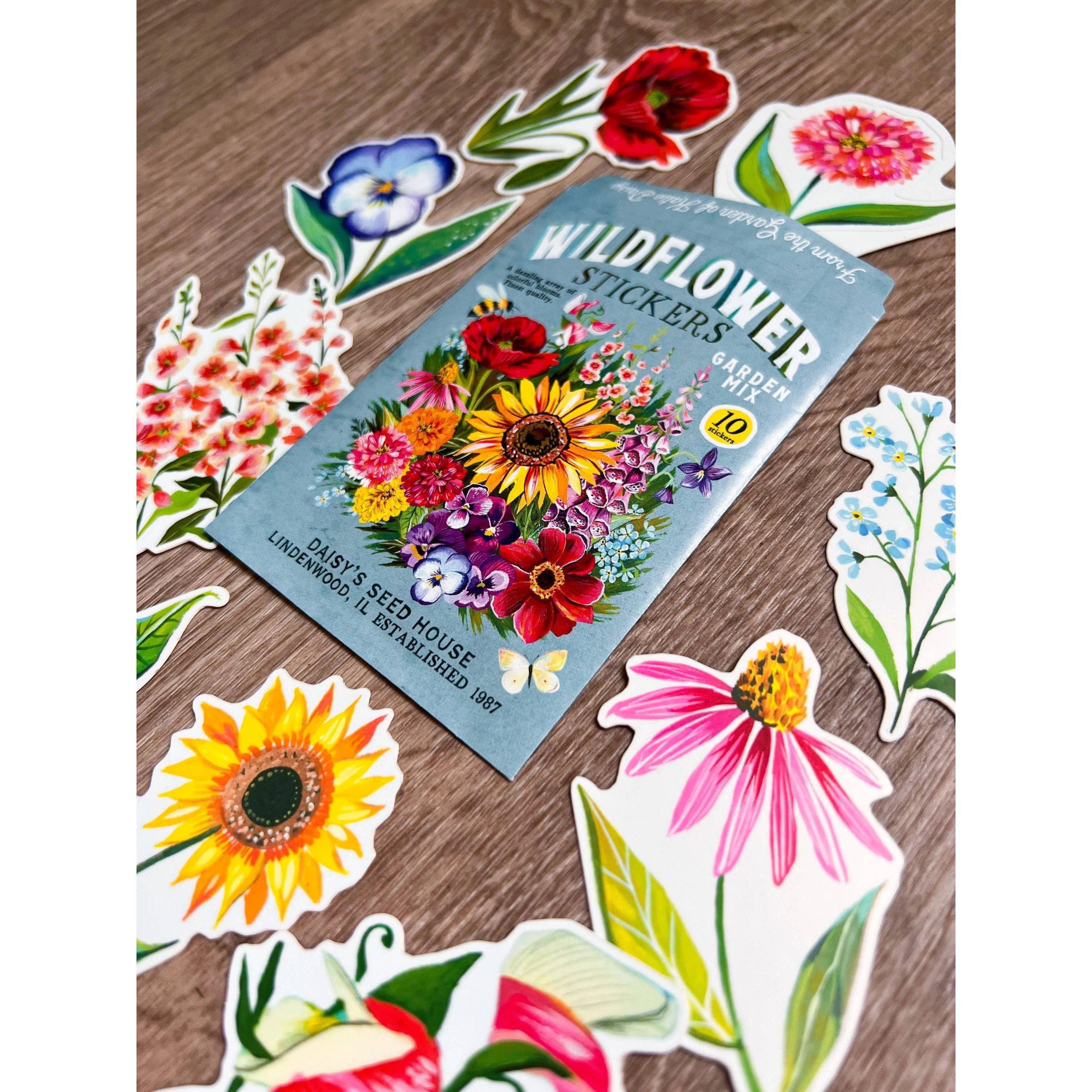 Wildflower Sticker Pack Set of 10 Matte Stickers