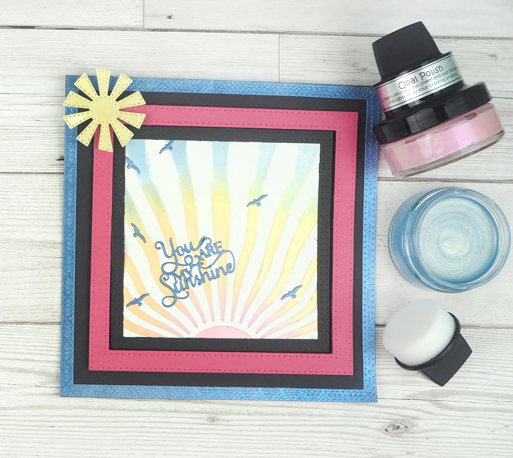 Lavender Blue Opal Polish Stencil Paste