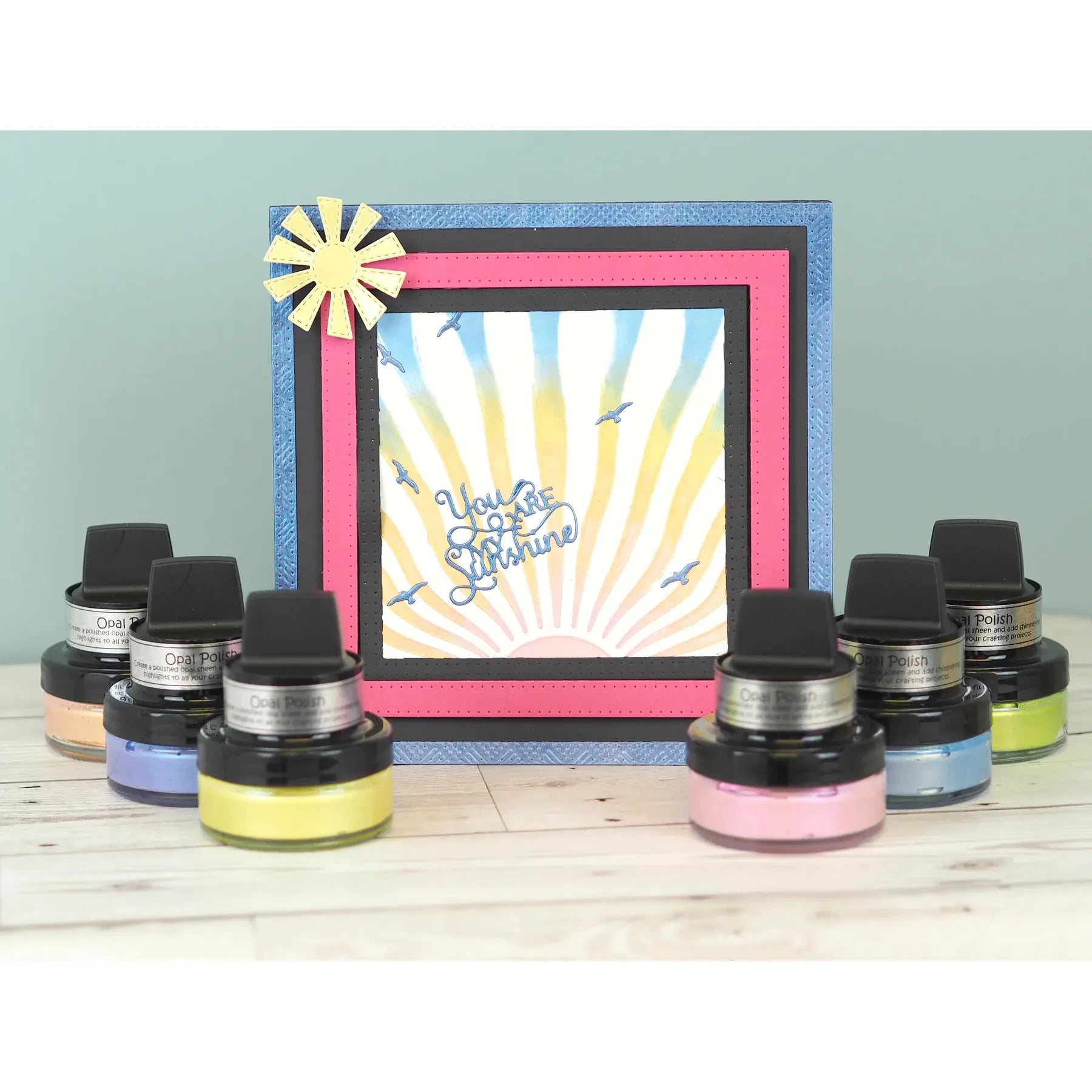 Blue Pearl Opal Polish Stencil Paste