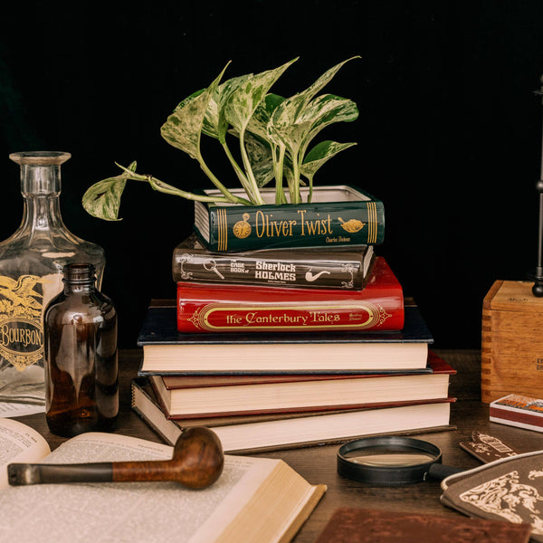 Sherlock Stacked Book Planter