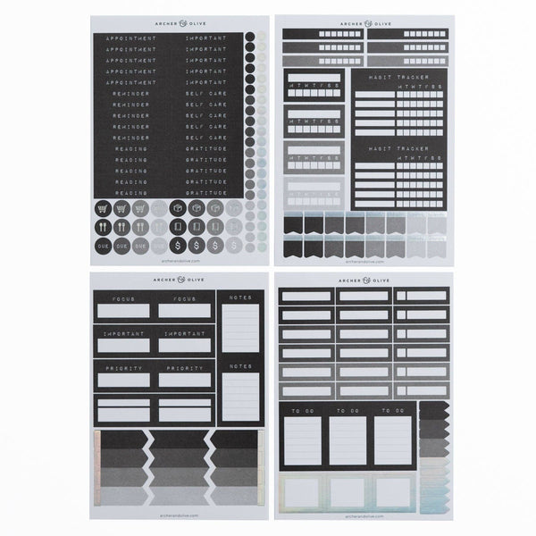 In Plan Sticker Ink & Type Planner Sticker Set