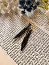 French Black Vintage Nib Earrings