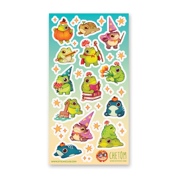 Froggin Adorable Wizards Sticker Sheet