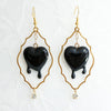 Melting Hearts + Baroque Brass Earrings