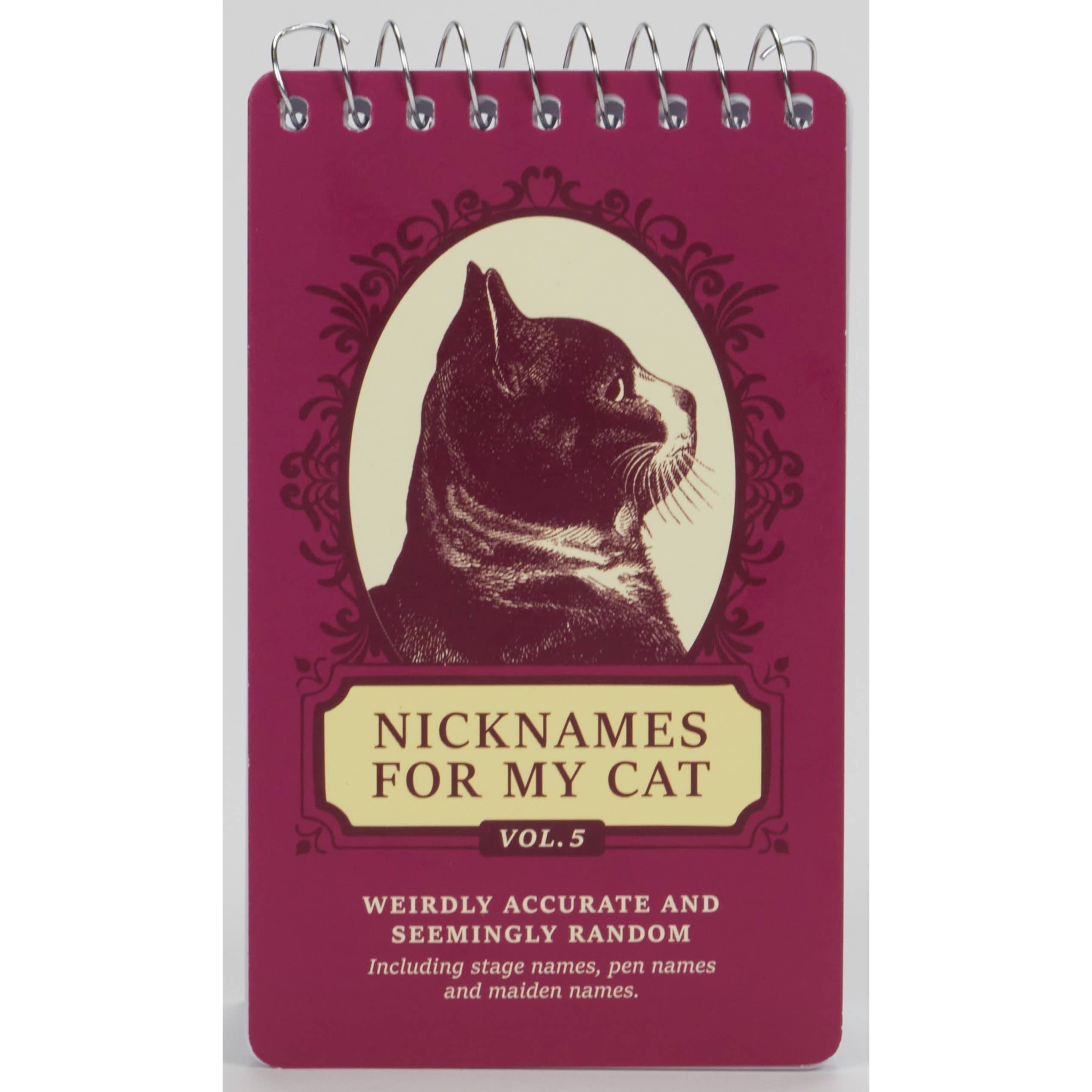 Nicknames For Cat Spiral Pocket Notepad