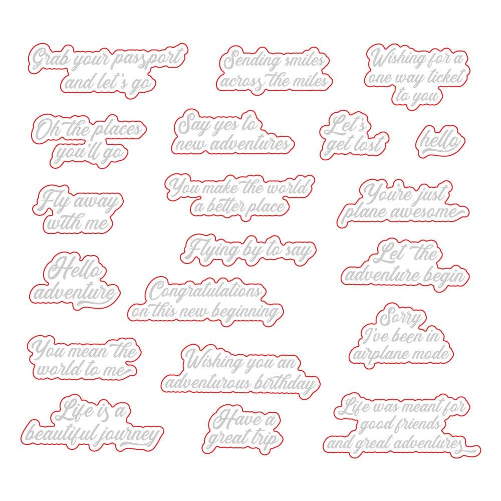 Plane Awesome Coordinating Die Set
