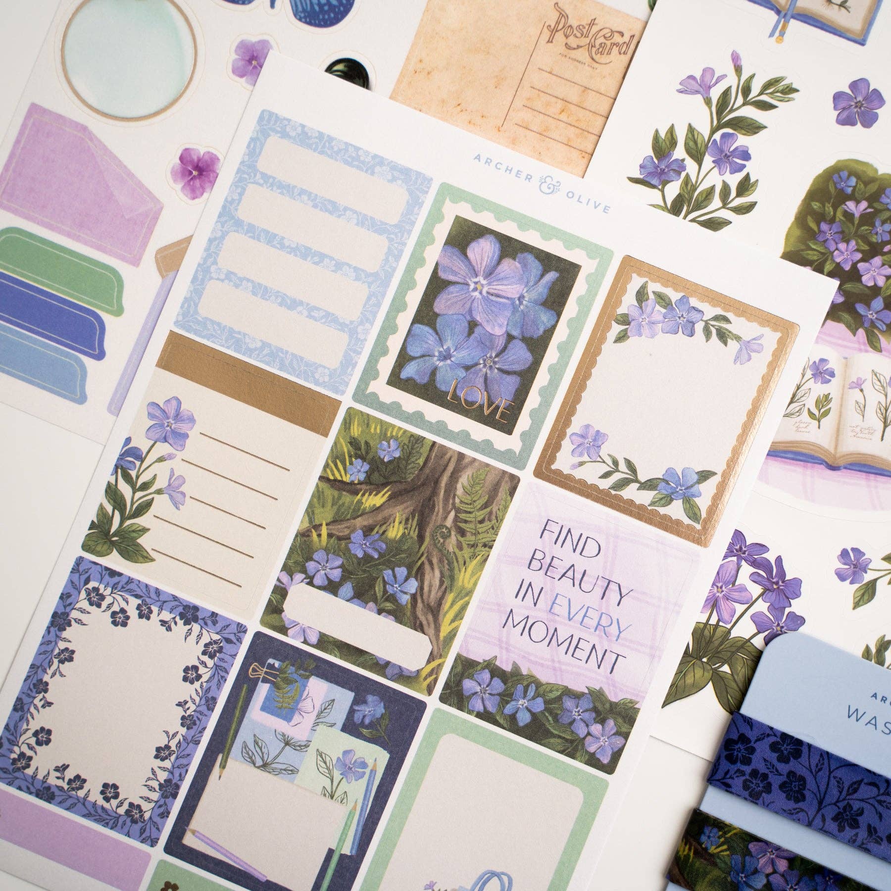 Wild Periwinkle Themed Stationery Kit