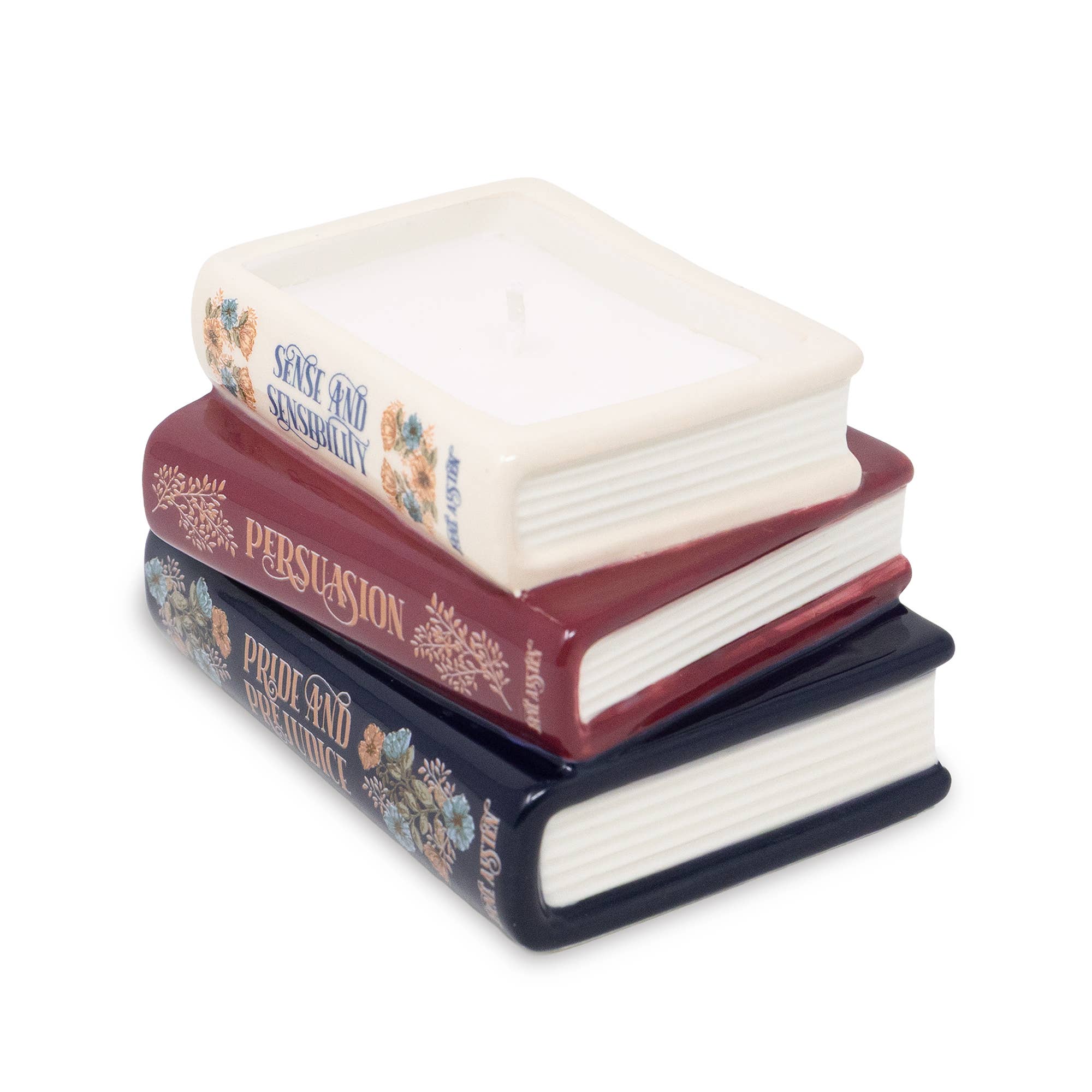 Jane Austen Book Stack Candle | Earl Grey & Honey