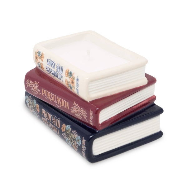 Jane Austen Book Stack Candle | Earl Grey & Honey