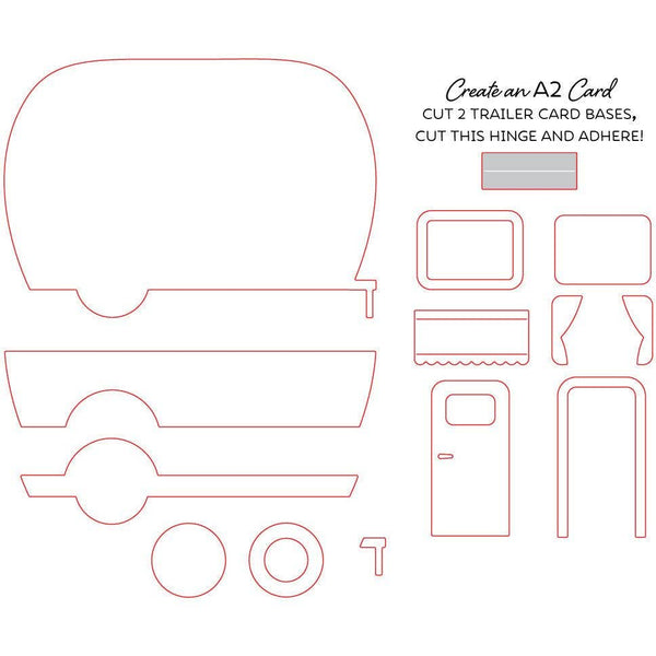 Camp Trailer Card Die Set
