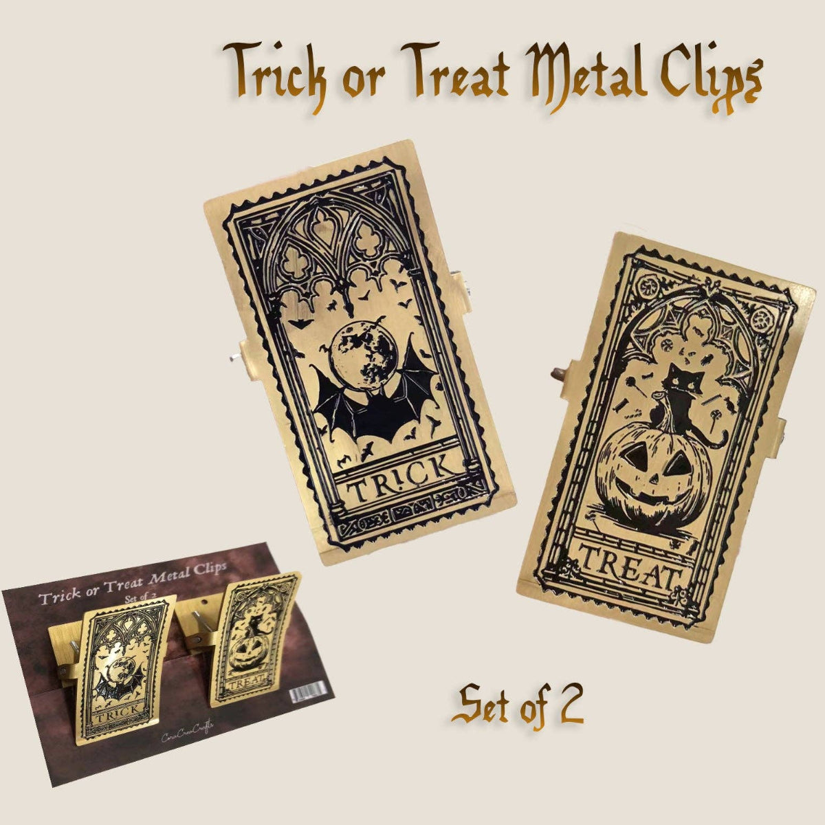 Trick or Treat Metal Clips