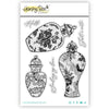 Ornate Ginger Jars 4x5 Rubber Cling Stamp Set