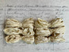Cream Torn Silk Sari Ribbon | 5yd