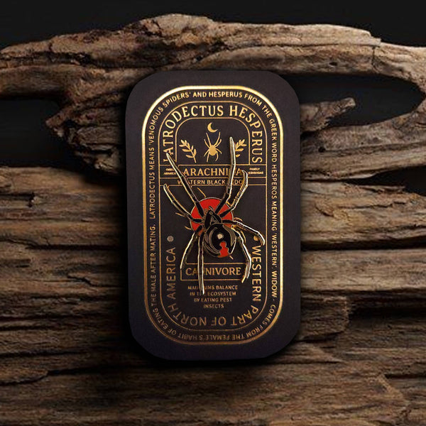 {coming soon!} Western Black Widow Educational Arachnid Enamel Pin