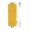Yellow Crinkle Elastic Band Pencil Pouch