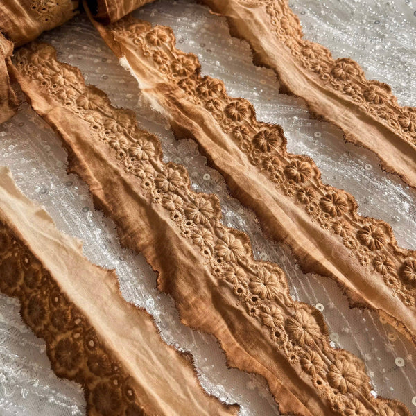 Vintage Coffee Stained Lace