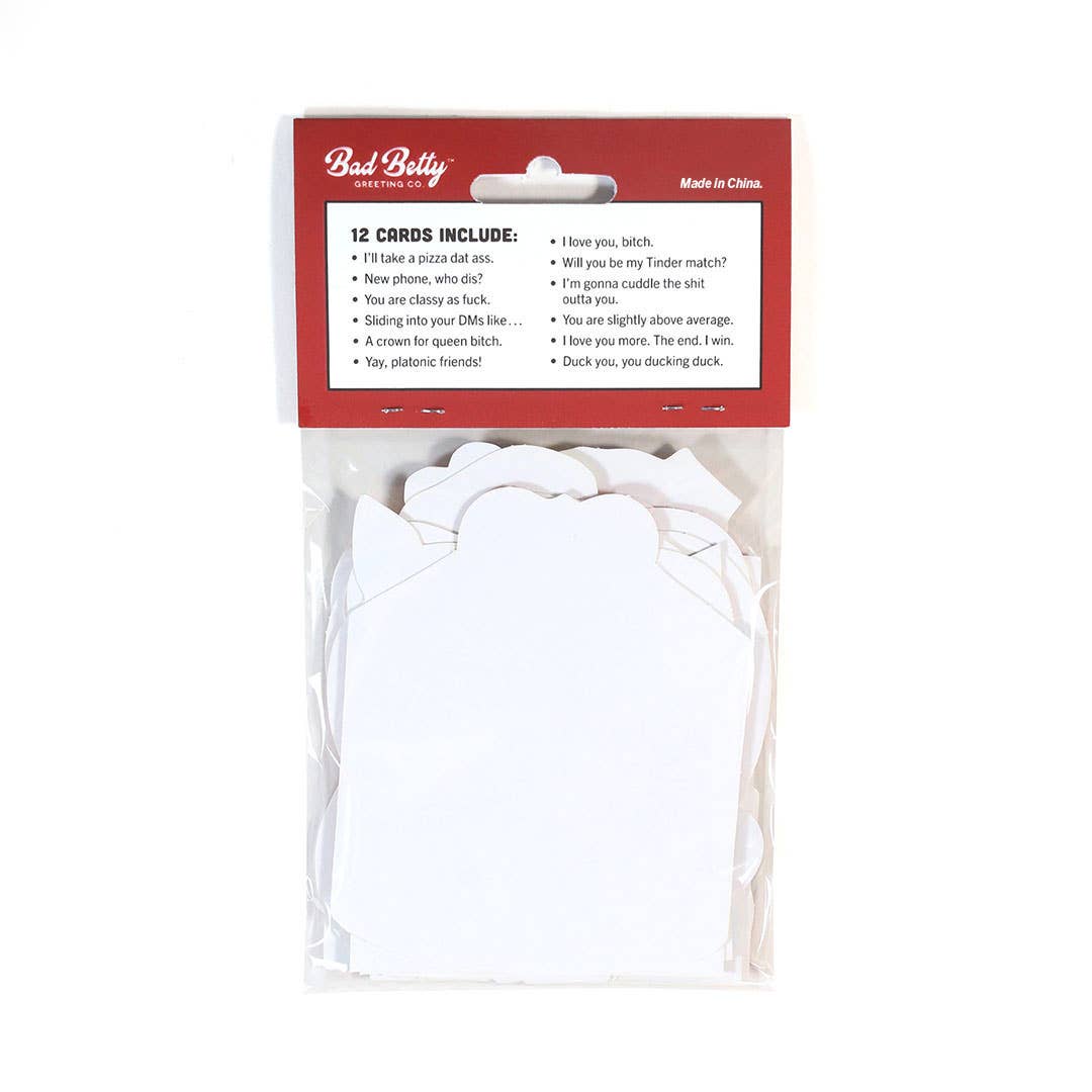 Vintage Die-cut Sarcastic Valentine's Day Cards | Set of 12